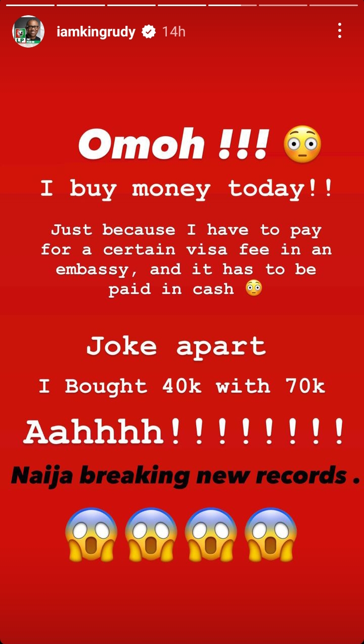 How I bought 40,000 naira with 70,000 Naira - Rude boy Laments