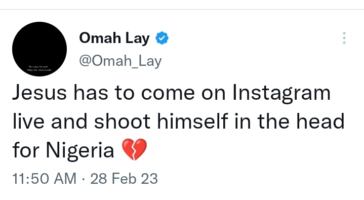 Singer Omah Lay Reveals The only way Jesus can save Nigeria
