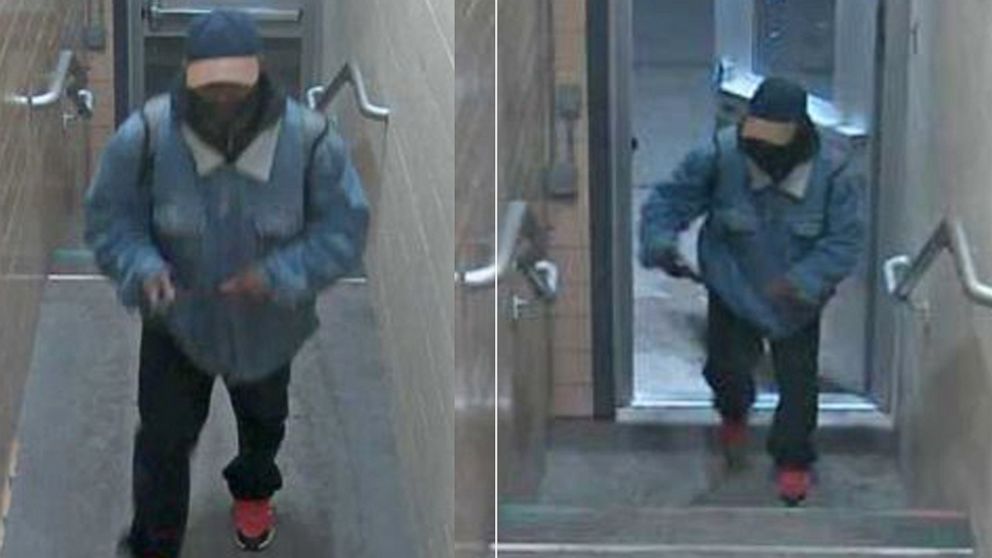 Police released images of the suspect in the shooting on the campus of Michigan State University, Feb. 13, 2023, in East Lansing, Michigan. He is a black male, shorter in stature, red shoes, jean jacket, wearing a navy baseball cap with a lighter-colored brim.