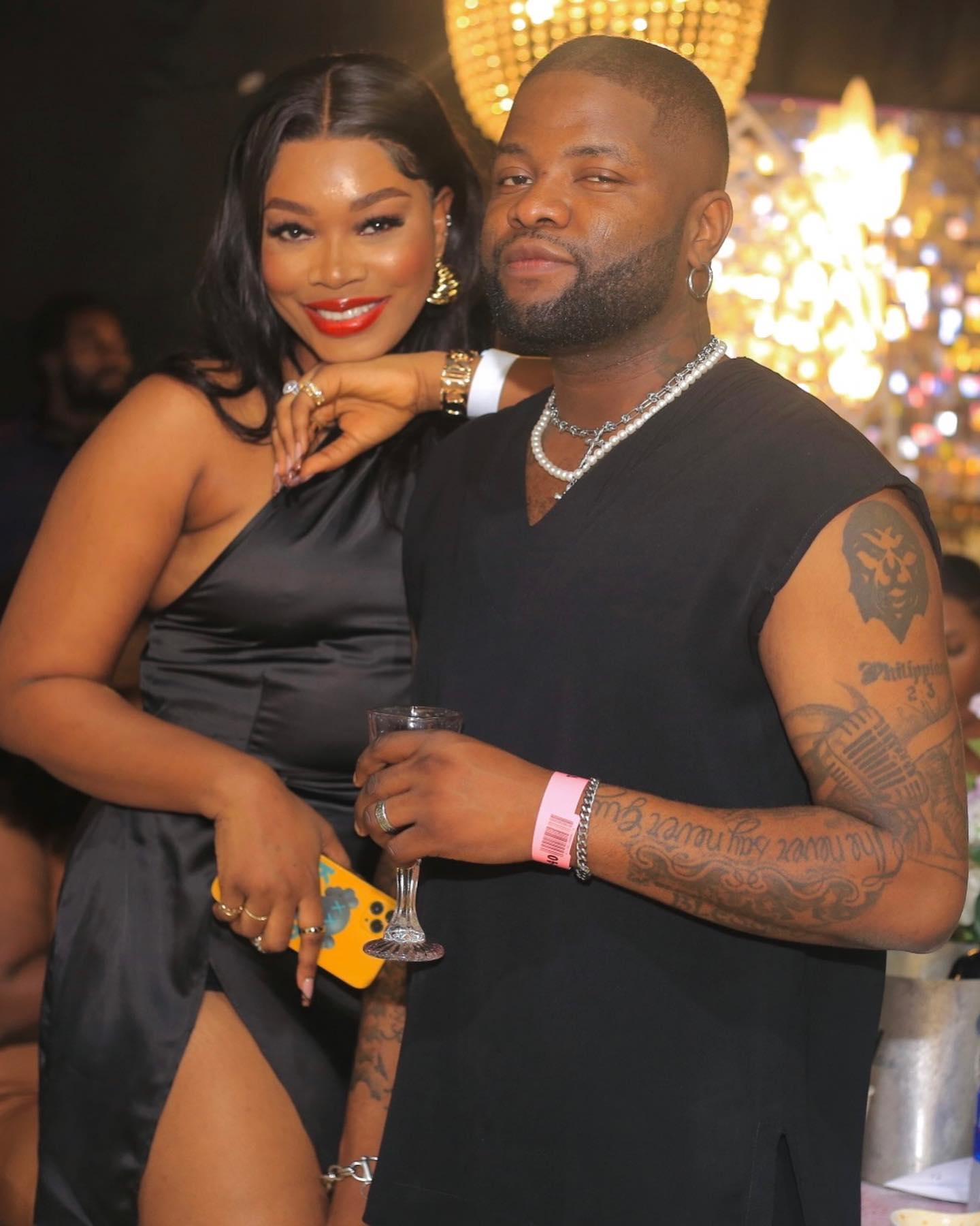 Skales and wife