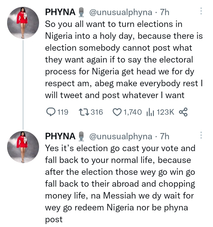 You have a fish brain' Fans blast Phyna for not taking elections seriously