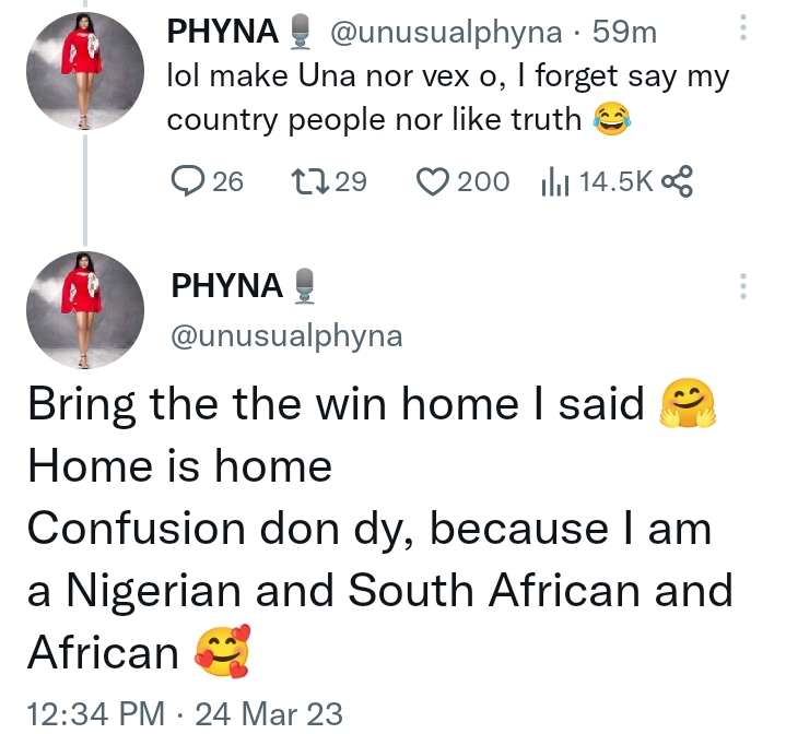 #BBTitans: Phyna reveals why she wants a South African housemate to win 