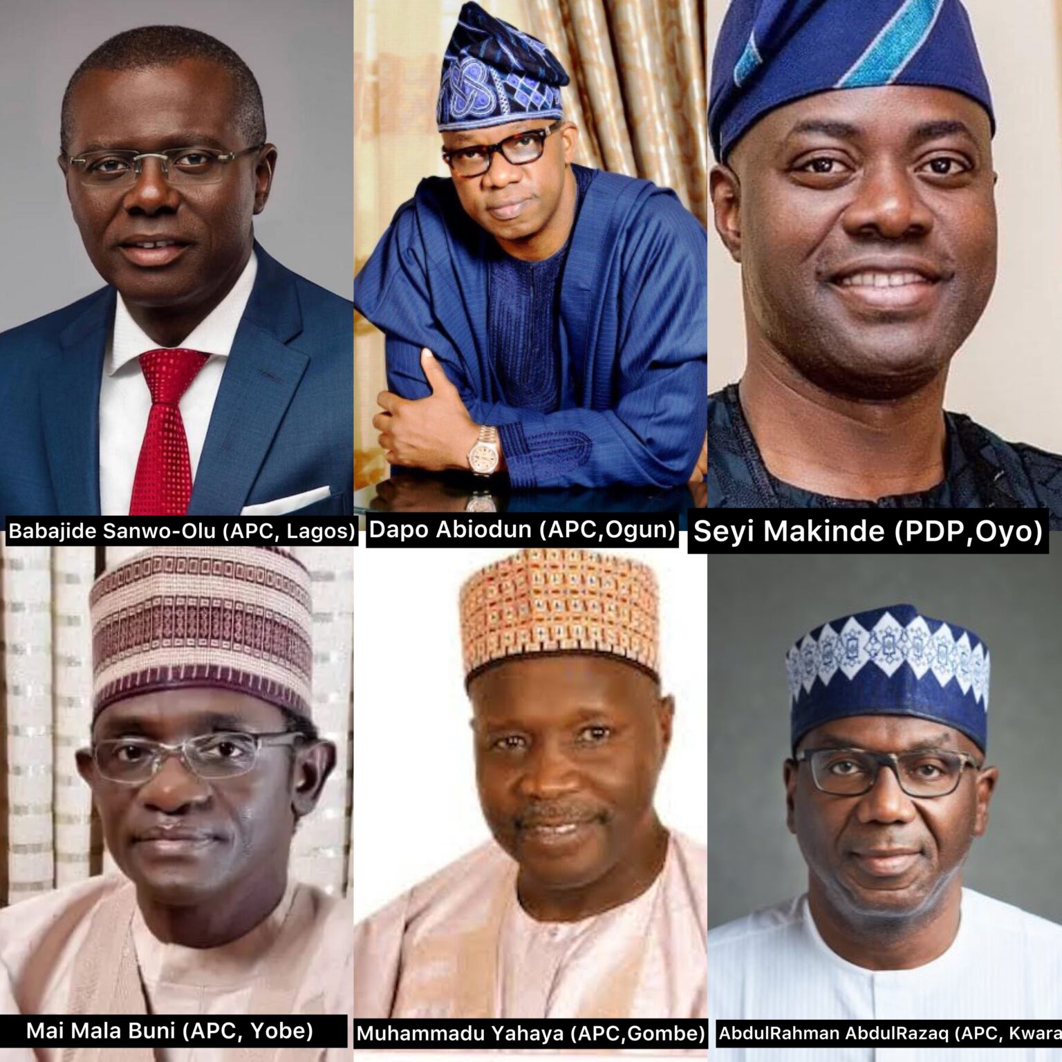 Election Results: Sanwo-Olu, Makinde, Abiodun, AbdulRazaq, Buni, others win 
