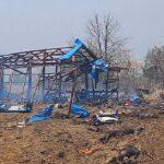 Dozens killed in air strike on remote village in central Myanmar
