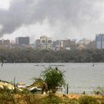 Gunfire and explosions could be heard across the capital, Khartoum
