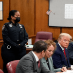 Former President Donald Trump appears in court for his arraignment, in New York, April 4, 2023.