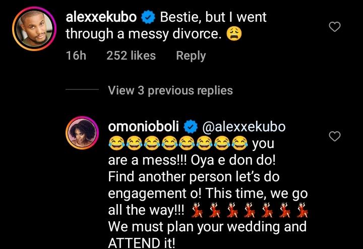 Omoni Oboli and Alex via Instagram 
