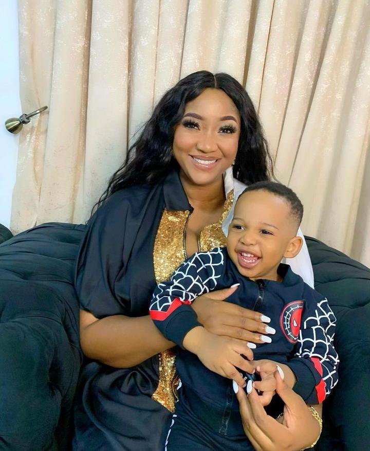 Yul Edochie second wife , Judy Austin and their son 