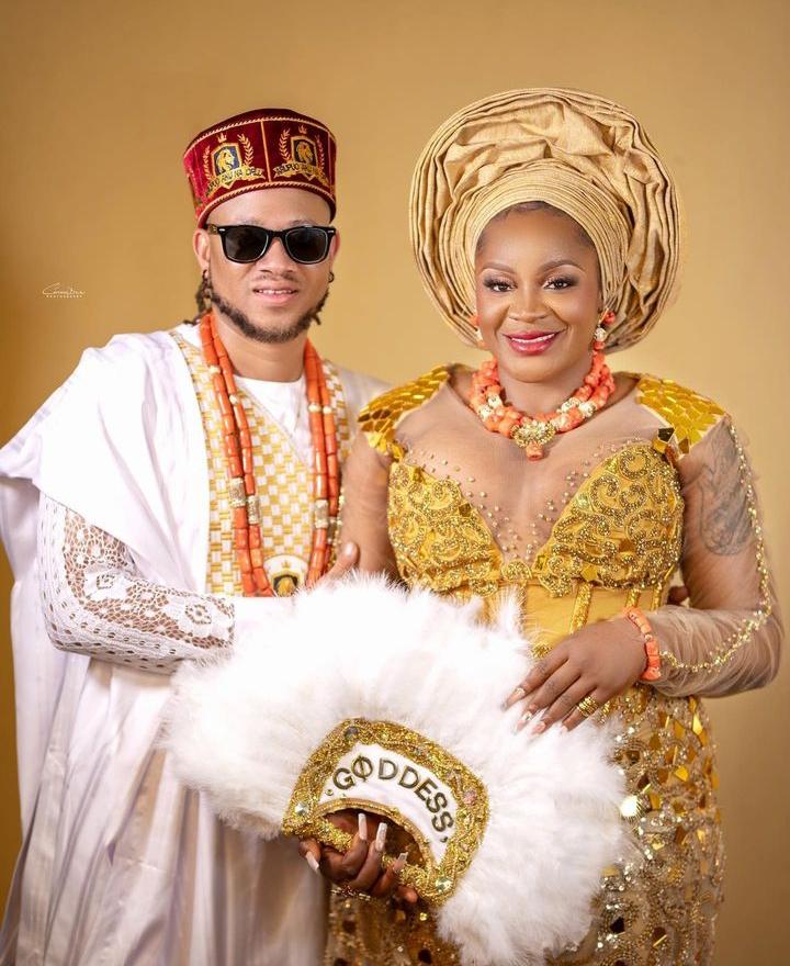 Uche Ogbodo and husband, bobby maris on their wedding day 