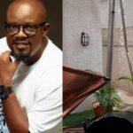 The moment Actor Charles Inojie escaped death after water tank collapsed on his chair