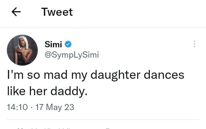 Simi speaks on why she is mad at her 3 year old daughter