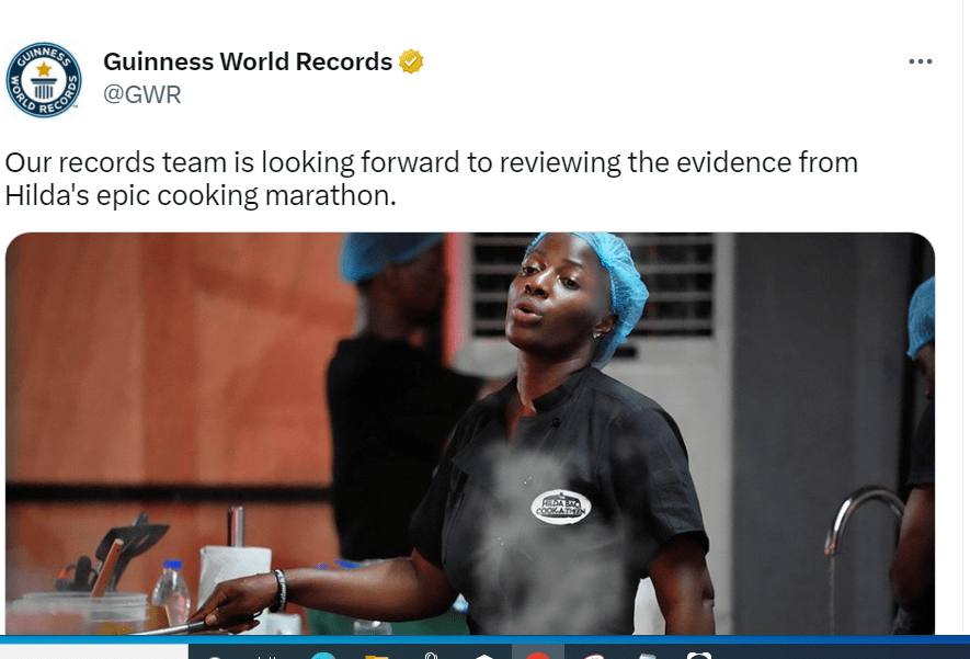 Guinness World Records set to review evidence from Hilda Baci's cooking Marathon 